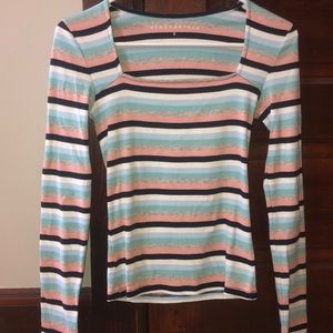 Multi colored striped long sleeve